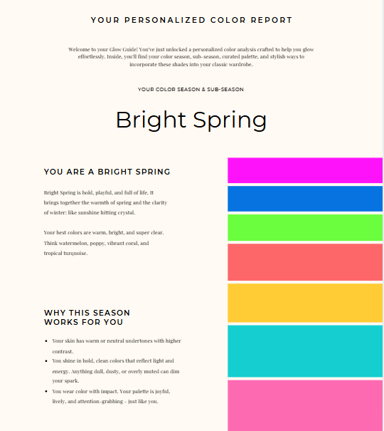 Personal Color Season Analysis - The Glow Guide